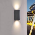 Lucande Adamali utend⌀rs LED-vegglampe, 16,5 cm