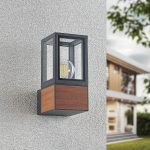 Lucande Alleria utend⌀rs vegglampe, alu, kantet