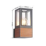 Lucande Alleria utend⌀rs vegglampe, alu, kantet