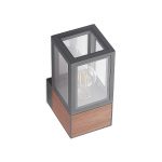 Lucande Alleria utend⌀rs vegglampe, alu, kantet