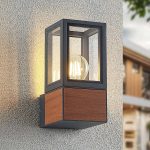 Lucande Alleria utend⌀rs vegglampe, alu, kantet