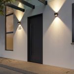 Lucande Almos utend⌀rs LED-vegglampe, kantet 2 lys