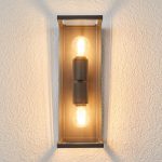 Lucande Annalea utend⌀rs vegglampe, 40 cm, 2 lyskilder, IP54