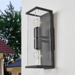 Lucande Annalea utend⌀rs vegglampe, 40 cm, 2 lyskilder, IP54