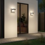 Lucande Belna utend⌀rs LED-vegglampe betong sensor