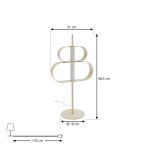 Lucande LED-bordlampe Audrina, beige, metall, dimbar