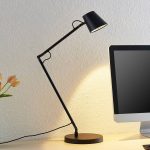 Lucande LED-bordlampe Tarris, h⌀yde 46 cm, svart