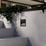Lucande LED innfelt vegglampe Lucande, firkantet, grå, utend⌀rs