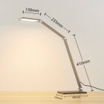 Lucande LED-skrivebordslampe Mion, 41 cm, kantet, dimbar