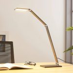 Lucande LED-skrivebordslampe Mion, 41 cm, kantet, dimbar
