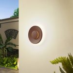 Lucande LED utend⌀rs vegglampe Kayana, rustfarget, aluminium, 24 cm