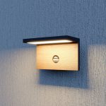 Lucande Lignus utend⌀rs LED-vegglampe, bev.sensor