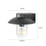 Lucande Marvetta utend⌀rs vegglampe, m⌀rk grå