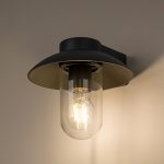 Lucande Marvetta utend⌀rs vegglampe, m⌀rk grå