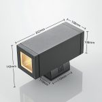 Lucande Stani utend⌀rs vegglampe, E27, 2 lyskilder