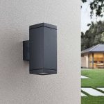Lucande Stani utend⌀rs vegglampe, E27, 2 lyskilder