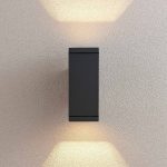 Lucande Stani utend⌀rs vegglampe, E27, 2 lyskilder