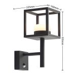 Lucande Timio utend⌀rs vegglampe, uplight, sensor