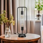 Lucande Tornike bordlampe, to lamper, jern