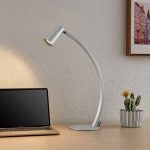 Lucande Velanoris bordlampe, b⌀rstet aluminium