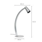 Lucande Velanoris bordlampe, b⌀rstet aluminium