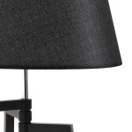 Lucande bordlampe Amona, svart, tekstil, 69 cm, stativ
