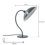 Lucande bordlampe Arvadon, blå, metall, 42,75 cm h⌀y