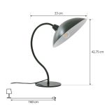 Lucande bordlampe Arvadon, gr⌀nn, metall, 42,75 cm h⌀y