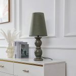 Lucande bordlampe Lyndorin, gr⌀nn, keramikk