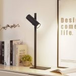 Lucande bordlampe Lysias, svart, metall, h⌀yde 55 cm