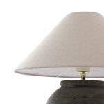 Lucande bordlampe Thalorin, h⌀yde 46 cm, grå, keramikk
