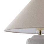 Lucande bordlampe Thalorin, h⌀yde 47 cm, hvit, keramikk