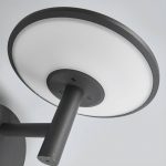 Lucande utend⌀rs LED-vegglampe Fenia, antrasitt, 21 cm, aluminium