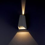 Lucande utend⌀rs LED-vegglampe Jendrik, h⌀yde 17 cm, antrasitt
