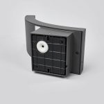 Lucande utend⌀rs LED-vegglampe Juvia, 19 cm, grafittgrå, IP54