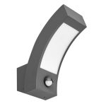Lucande utend⌀rs LED-vegglampe Lennik, sensor, 8 cm, antrasitt