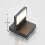 Lucande utend⌀rs LED-vegglampe Silvan, 14 cm, antrasitt, IP65
