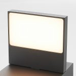 Lucande utend⌀rs LED-vegglampe Silvan, 14 cm, antrasitt, IP65