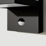 Lucande utend⌀rs LED-vegglampe Silvan, antrasitt, sensor, IP54