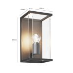 Lucande utend⌀rs vegglampe Annalea, 30 cm, 1 lyskilde, IP54