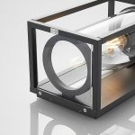 Lucande utend⌀rs vegglampe Brienne, kantet, antrasitt, aluminium