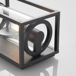 Lucande utend⌀rs vegglampe Brienne, kantet, antrasitt, aluminium