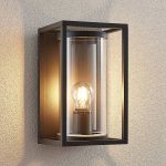 Lucande utend⌀rs vegglampe Brienne, kantet, antrasitt, aluminium