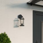 Lucande utend⌀rs vegglampe Cassian, sett med 2, antrasitt, IP54