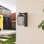 Lucande utend⌀rs vegglampe Chandan, 30 cm, grå, aluminium, sensor