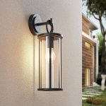 Lucande utend⌀rs vegglampe Emmeline, klar, aluminium, h⌀yde 45 cm