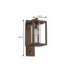 Lucande utend⌀rs vegglampe Ferda, sensor, pendel, bronse, IP44
