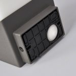 Lucande utend⌀rs vegglampe Kiran, grafittgrå, aluminium, 20 cm