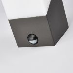 Lucande utend⌀rs vegglampe Kiran, sensor, grå, aluminium, 24,3 cm