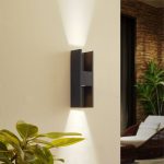 Lucande utend⌀rs vegglampe Lucande, svart/grå, aluminium